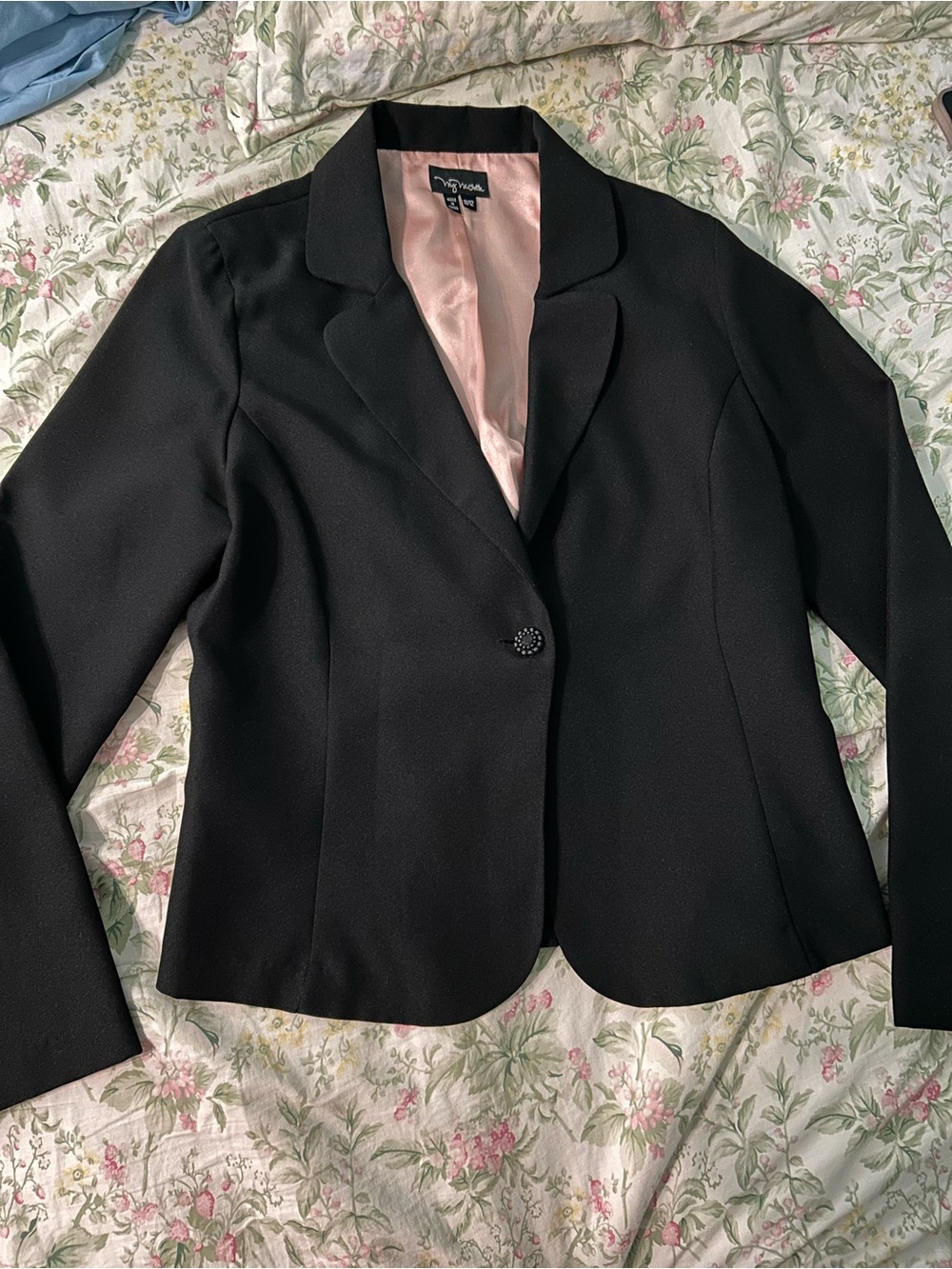 Black satin Women's Blazer